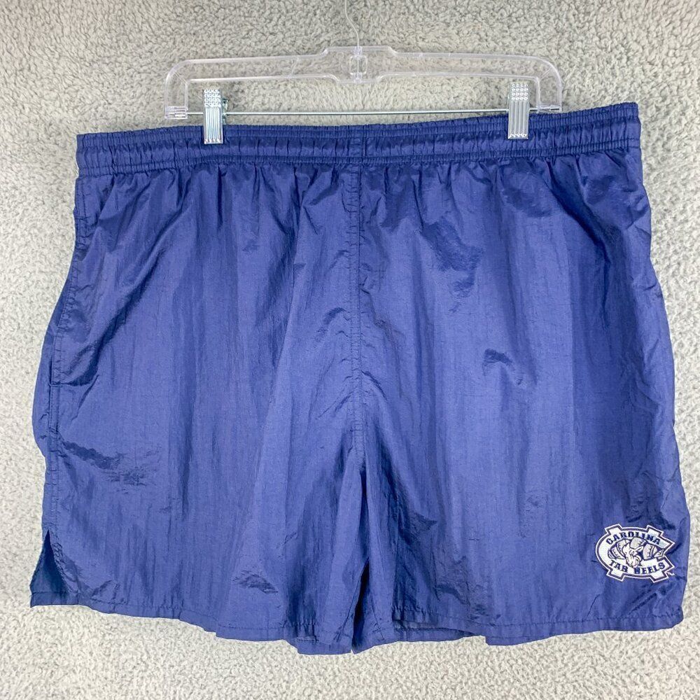Lee UNC Tarheel Swim‎ Shorts Mens Extra Large Blue Spellout Stretch Beach Pool
